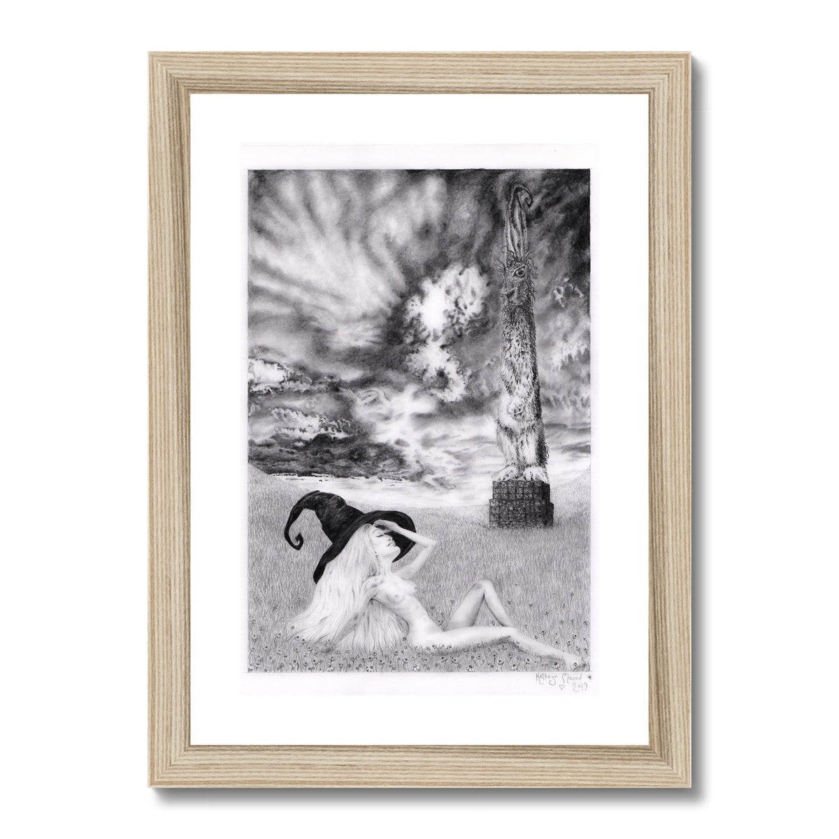 'Monolith Bunny' Framed & Mounted Print