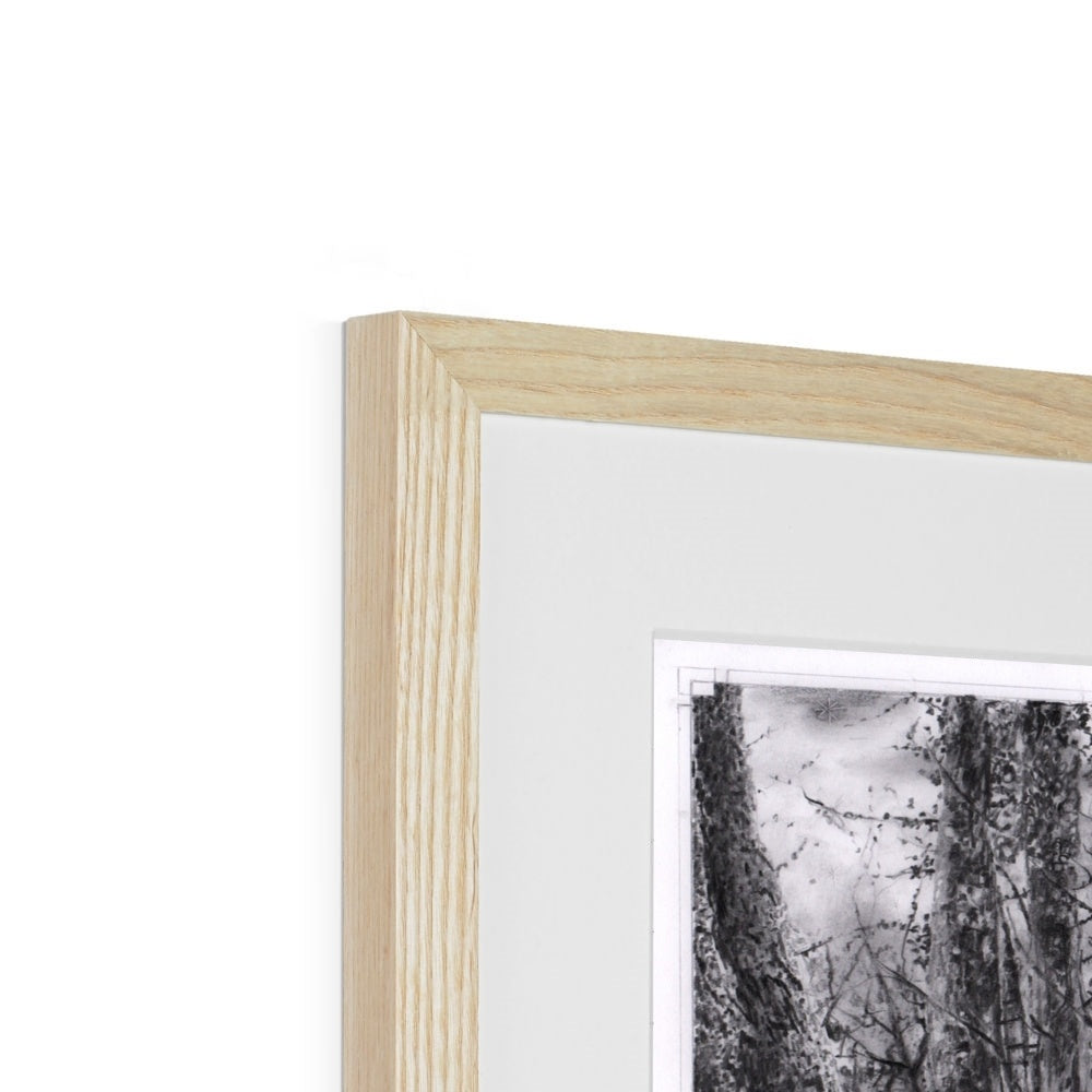 'Loved-up Hares, As The First Frost Falls' - Framed & Mounted Print