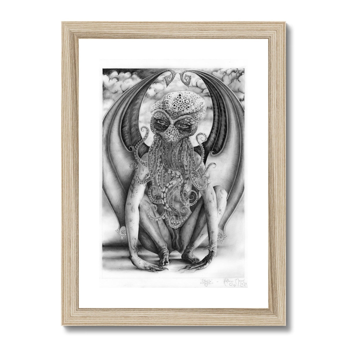 'Cthylla - Daughter of Cthulhu' Framed & Mounted Print