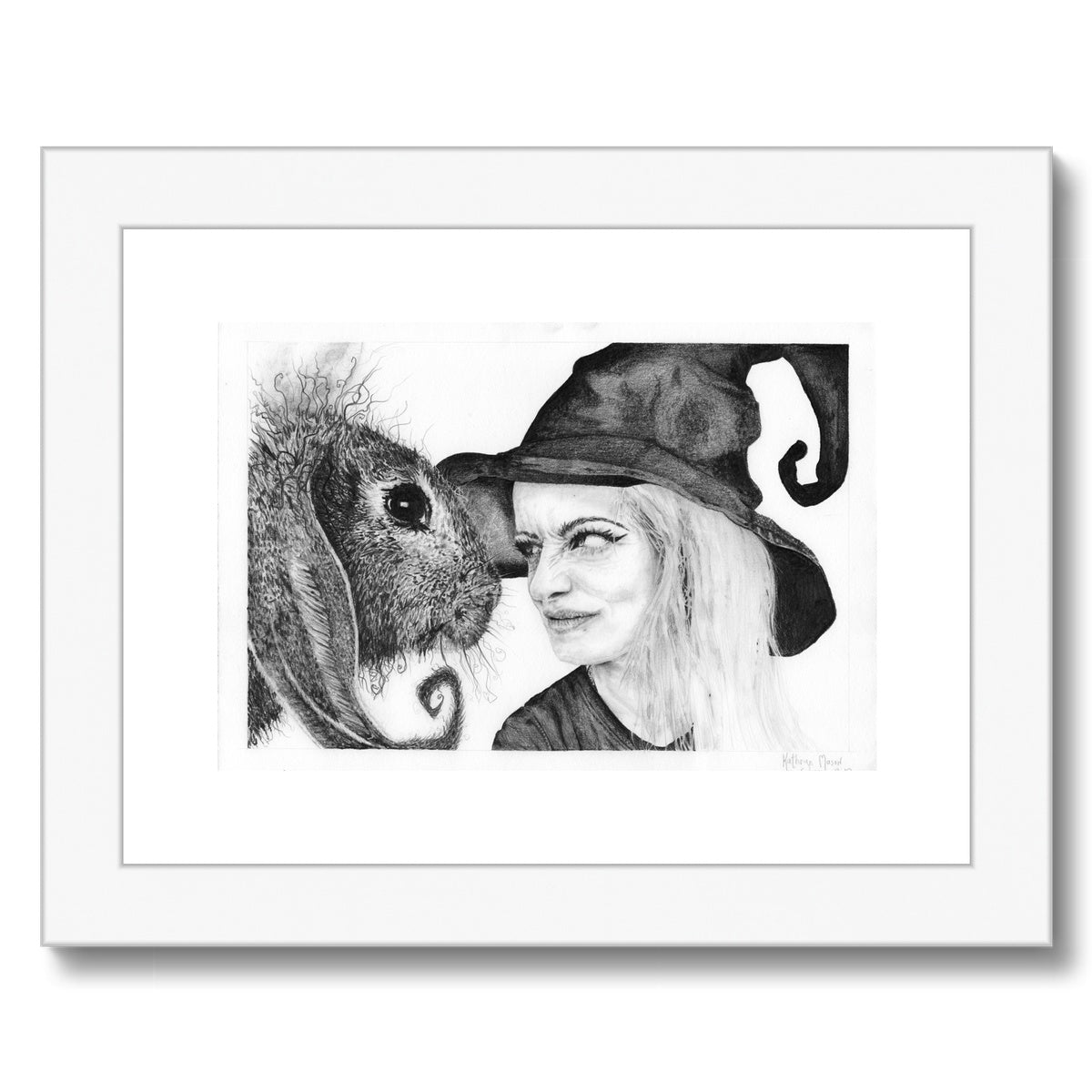 'Witchy and Bun - True Love Isn't Always Fun!' Framed & Mounted Print