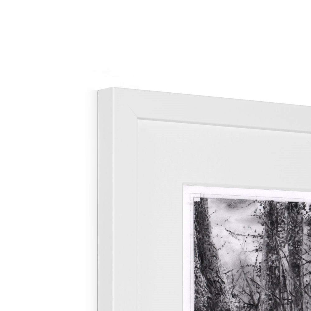 'Loved-up Hares, As The First Frost Falls' - Framed & Mounted Print