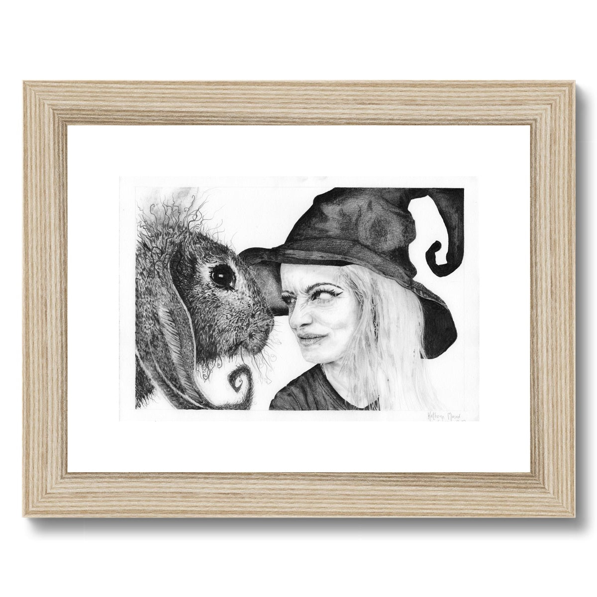 'Witchy and Bun - True Love Isn't Always Fun!' Framed & Mounted Print