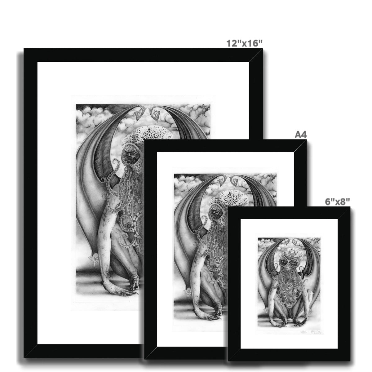 'Cthylla - Daughter of Cthulhu' Framed & Mounted Print