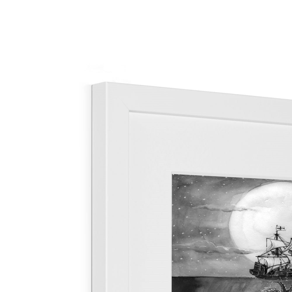 Morgawr Off Porthcurno Bay Framed & Mounted Print