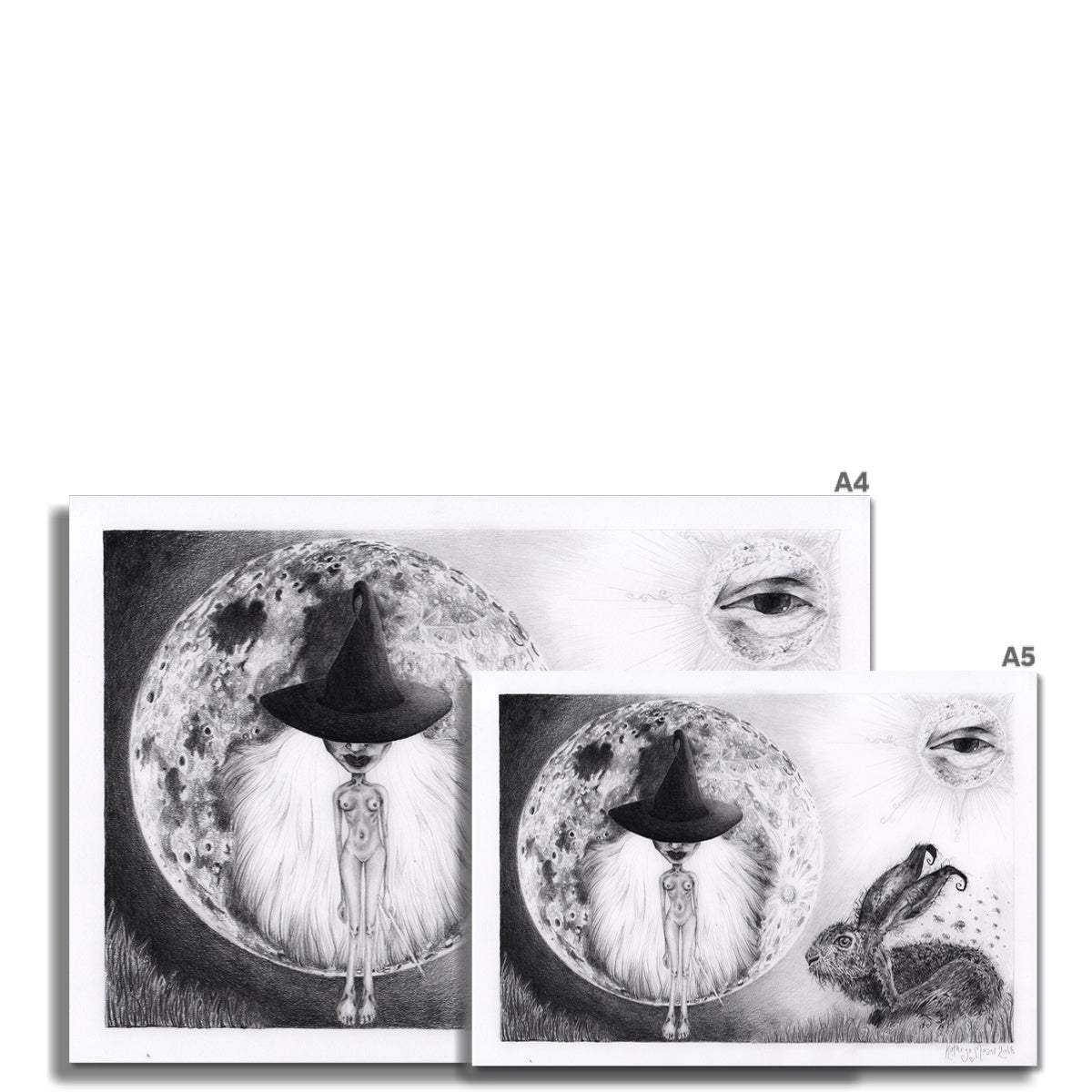 'Witchy and Her Light Bringing Familiar' Fine Art Print