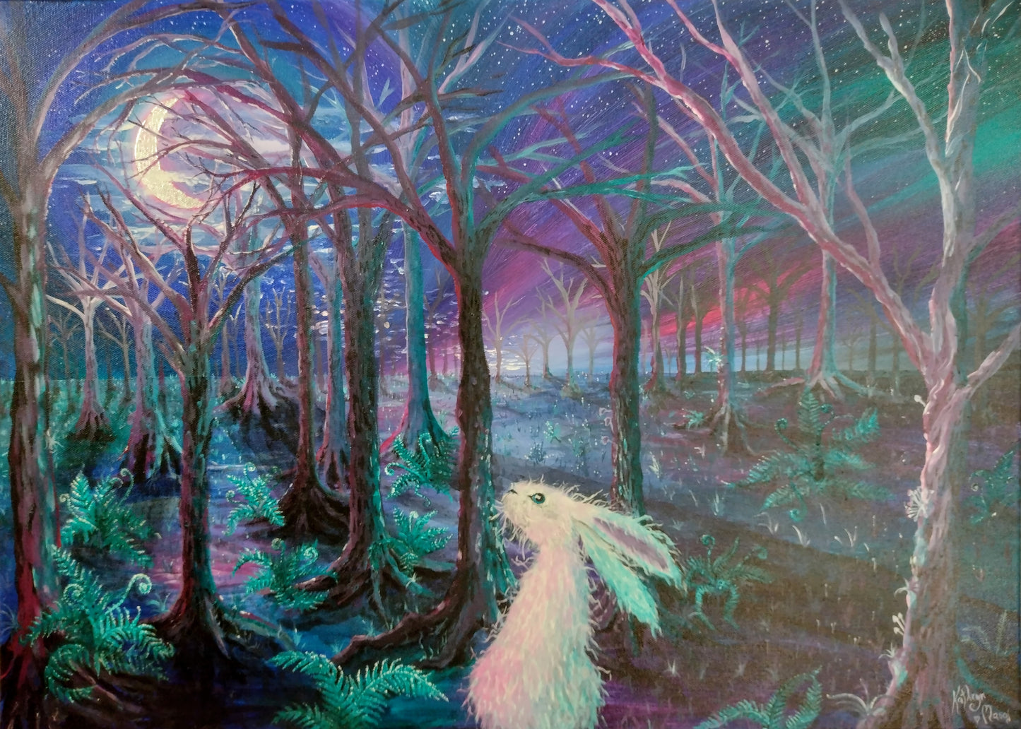 Photo of 'Wild Hunt Eve' - Original Acrylic on Canvas