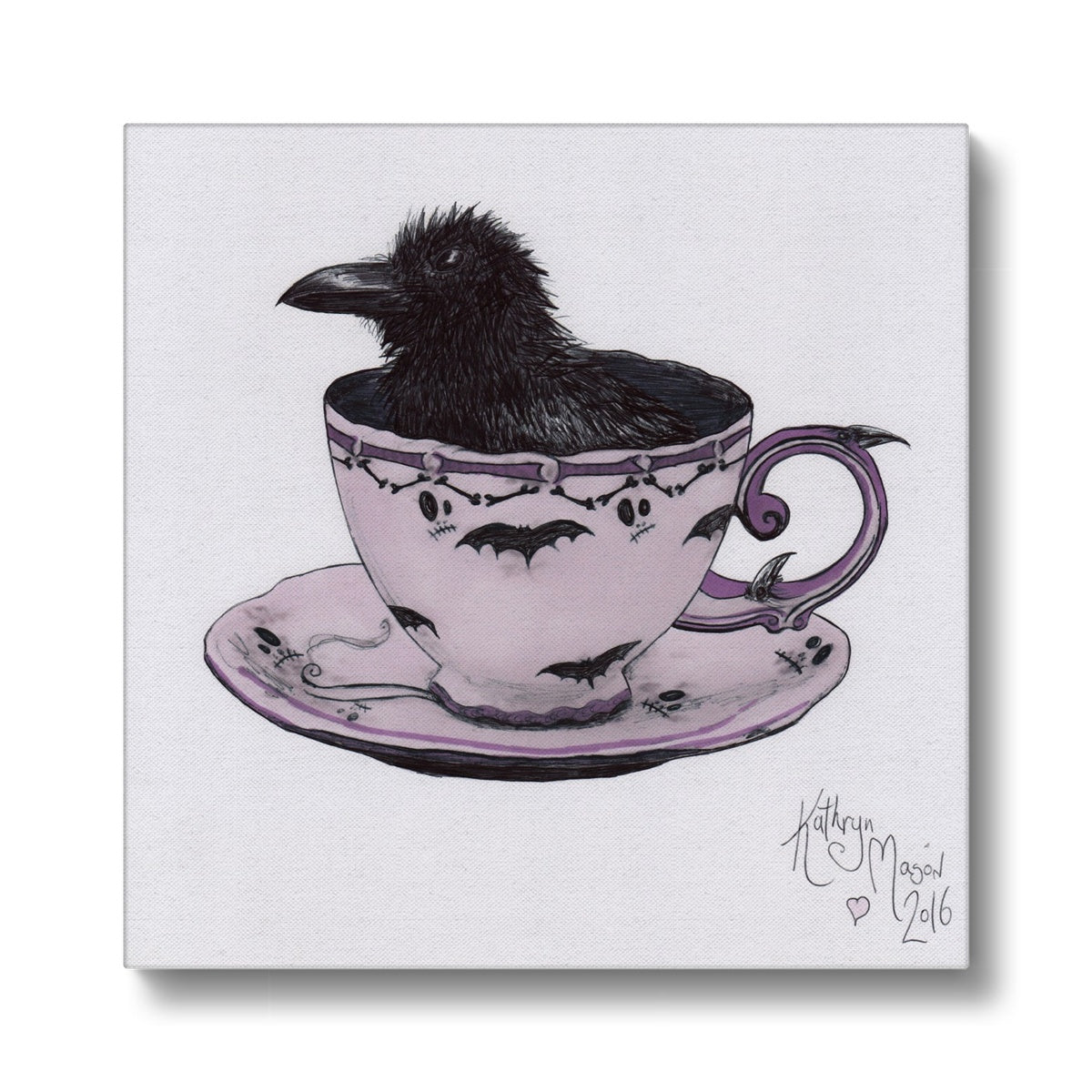 'Sheltering from a Storm in a Teacup' Canvas