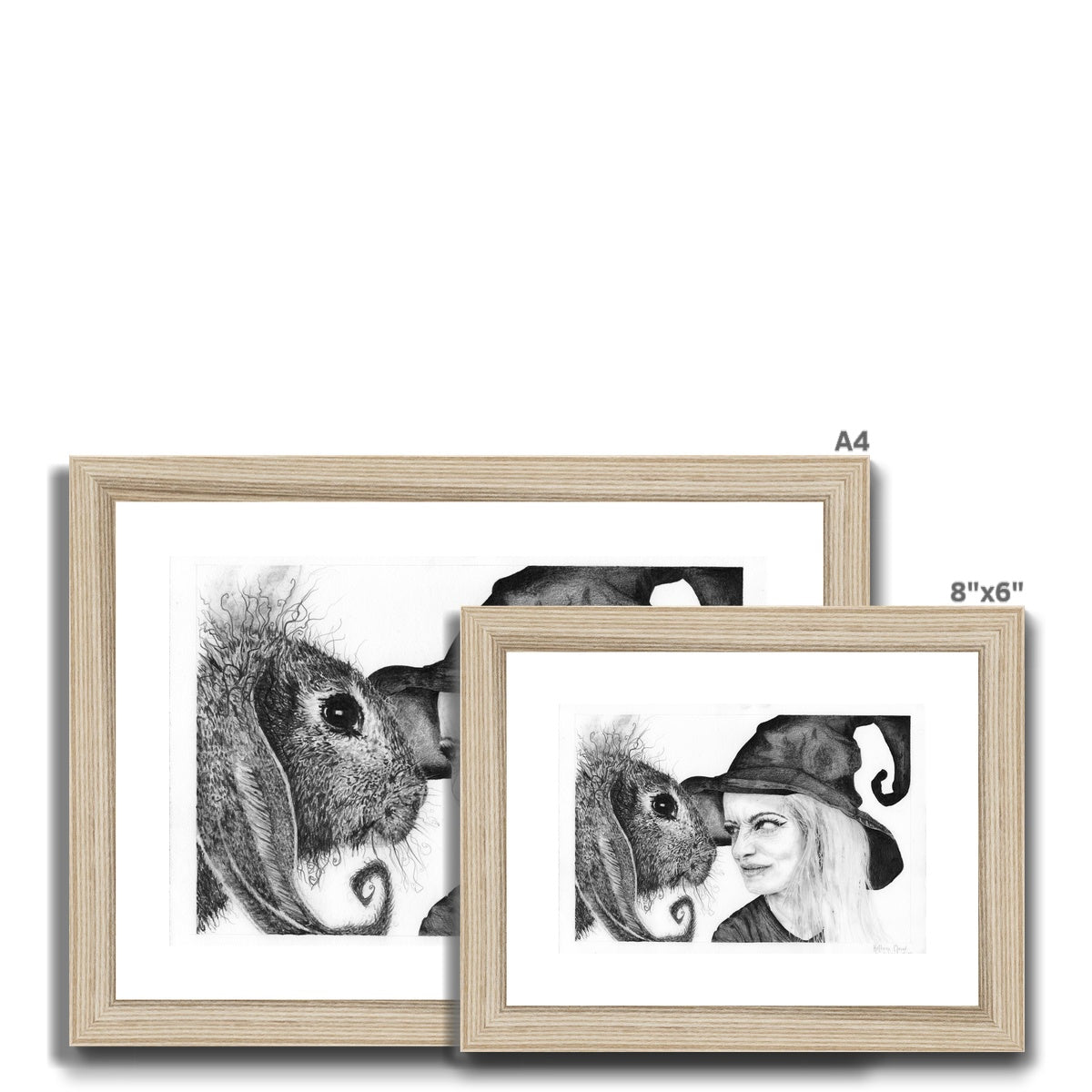 'Witchy and Bun - True Love Isn't Always Fun!' Framed & Mounted Print