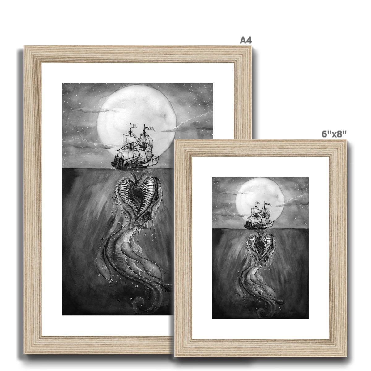 Morgawr Off Porthcurno Bay Framed & Mounted Print