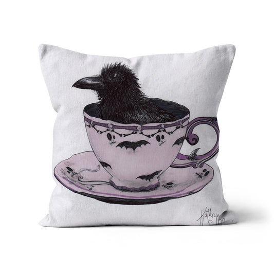 'Sheltering from a Storm in a Teacup' Cushion