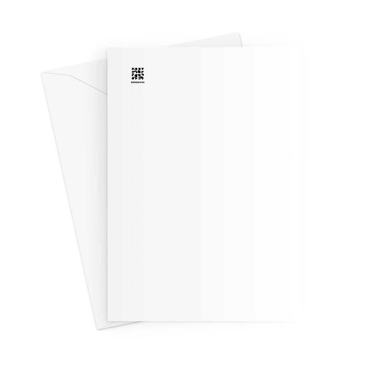 Photo of reverse of 'Hope' greeting card. Shown with envelope