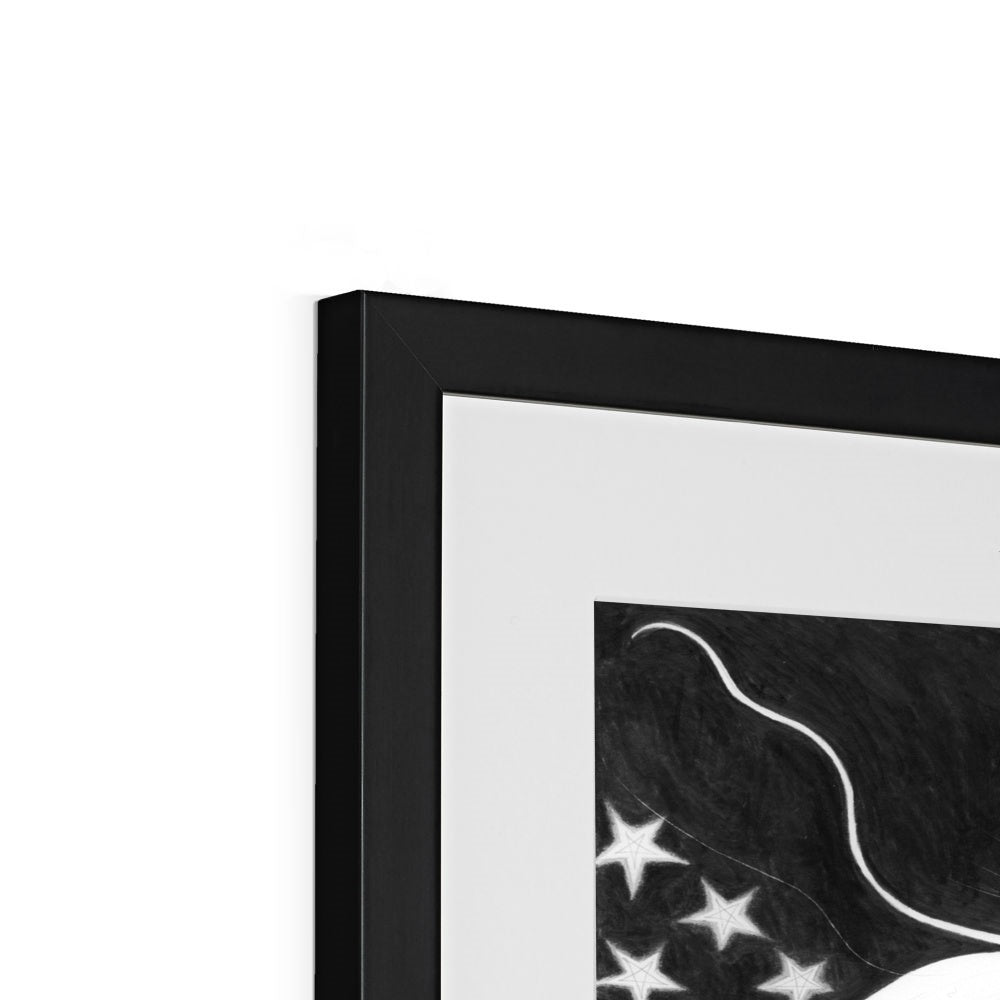 'Self Portrait With Rabbits' Framed & Mounted Print