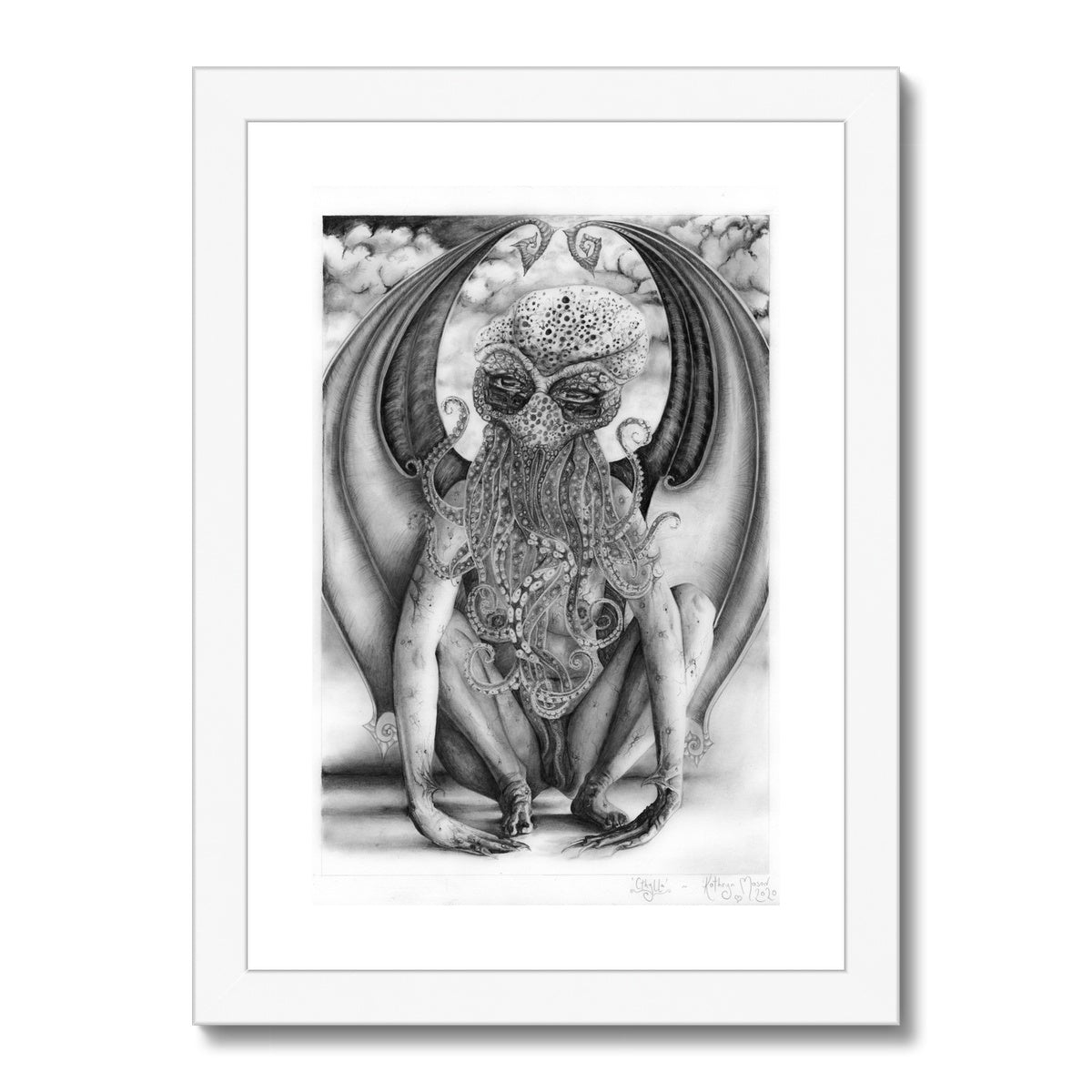 'Cthylla - Daughter of Cthulhu' Framed & Mounted Print