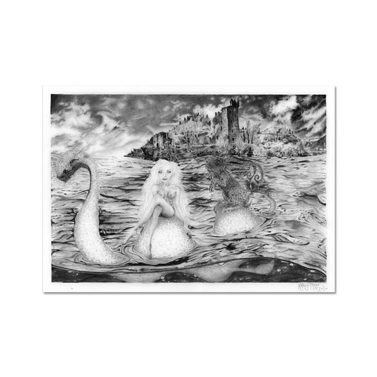 'Witchy and Bun Visit Nessie' Nude Surreal Fine Art Print