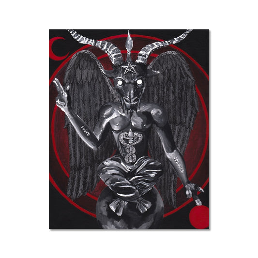 Photo of artist Kathryn Mason's 'Baphomet' occult style colour fine art print